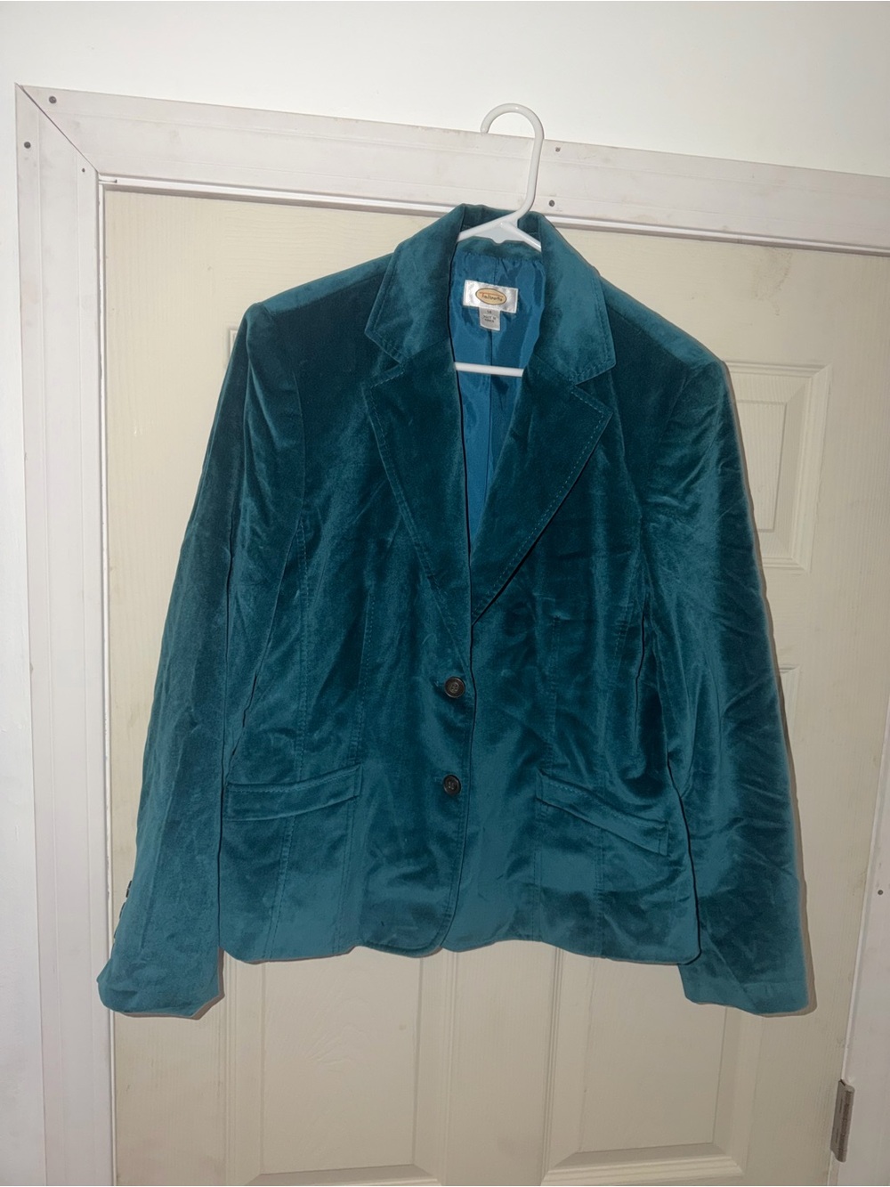 Talbots Teal Velvet Blazer Jacket